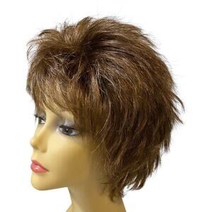 Sassy Spikey Wig - Dark Auburn Synthetic Locs, NWT -  A1039